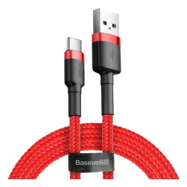 Кабель Baseus Cafule USB - Type-C 3 метра красный CATKLF-U09 - изображение 3