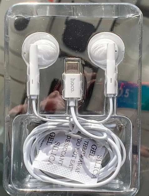 Навушники Hoco L10 Acoustic Type-C wired earphones with mic - Фото 2 Навушники Hoco L10 Acoustic Type-C wired earphones with mic - зображення 2