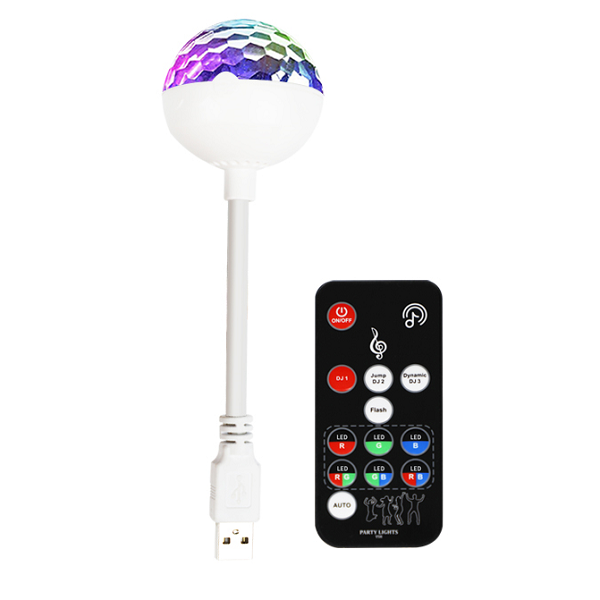 Energolux QR-223 LED 12 режимів, RGB, диско-куля USB для дома та авто, cвітломузика з пультом, лазерний диско проектор 360° з рухливим ефектом, активація під ритм музики - Фото 11 Energolux QR-223 LED 12 режимів, RGB, диско-куля USB для дома та авто, cвітломузика з пультом, лазерний диско проектор 360° з рухливим ефектом, активація під ритм музики - зображення 11