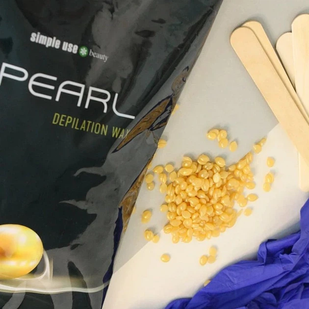 Воск для депиляции горячий, гранулы, полимерный Simple Use Королевский Золото The Rearl GOLD 800гр. - изображение 2