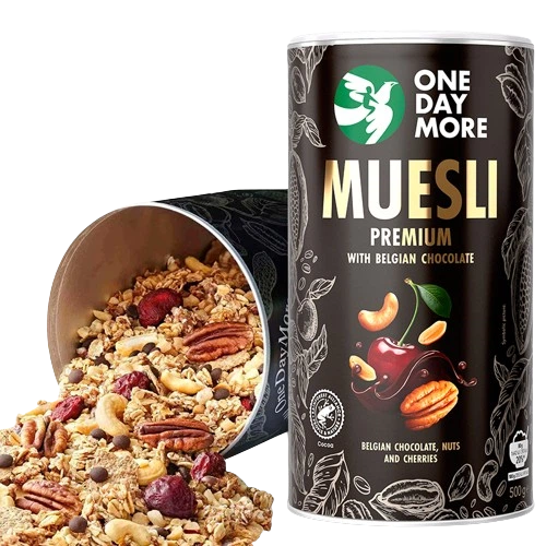 Мюслі з бельгійським шоколадом One Day More Premium, 500 г - изображение 2
