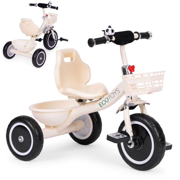Триколісний велосипед EcoToys WQL-1999 Бежевий (5905817006007) - зображення 4