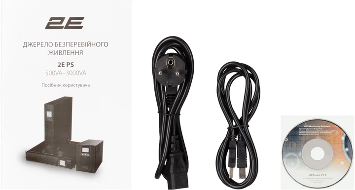 ДБЖ 2E PS3000RT 3000VA/2400W RT3U LCD USB 3xC13 3xSchuko (2E-PS3000RT) - зображення 7