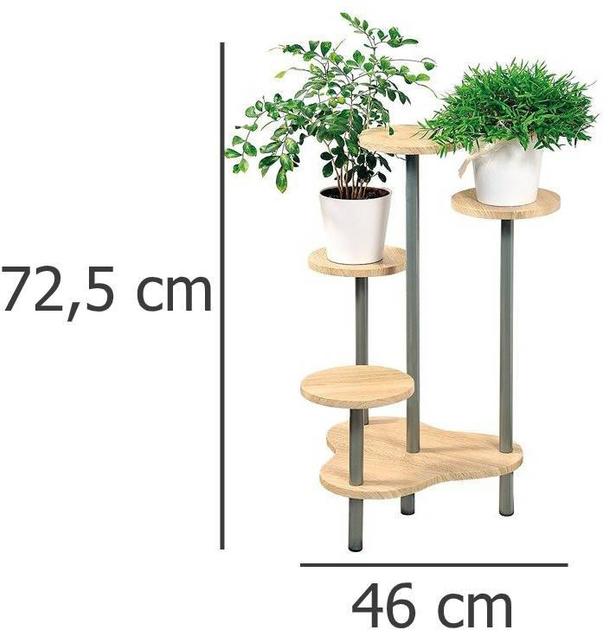 Stojak na kwiaty doniczkowe Kesper z 4 półkami (4000270172779) - obraz 3