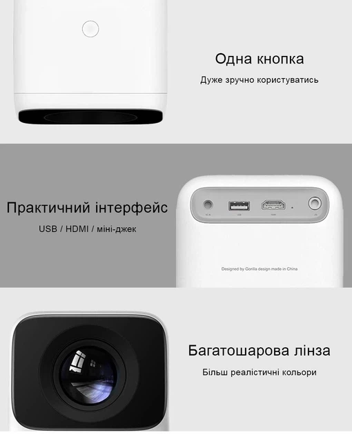 Проектор Xiaomi Wanbo T2 Max New (White) White Full HD LED Android с Bluetooth - изображение 8
