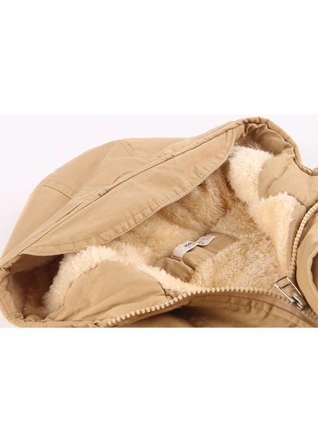 Детская зимняя куртка-парка ZCLA Kids 116 см Бежевая KY315 - изображение 6