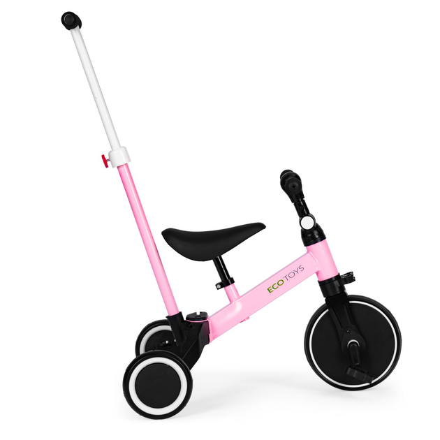 Велосипед триколісний біговел EcoToys 2 в 1 YM-BT-6 Рожевий (5903769978830) - зображення 5