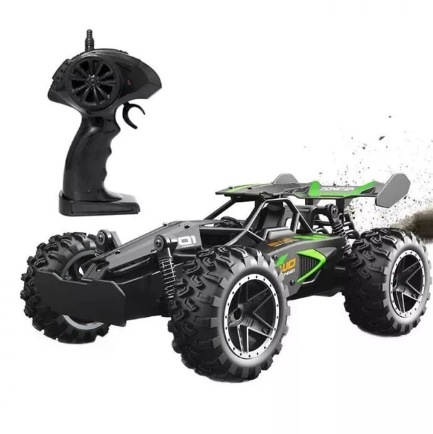 Машинка на радиоуправлении HOTDEER Off-Roader 500 мАч пульт 1:23 Black / Green (HOTDEER_Green) - изображение 2