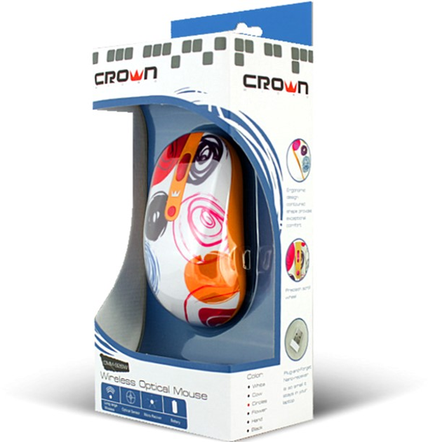 Мышь Crown CMM-926W Wireless Mixed Circles - изображение 3