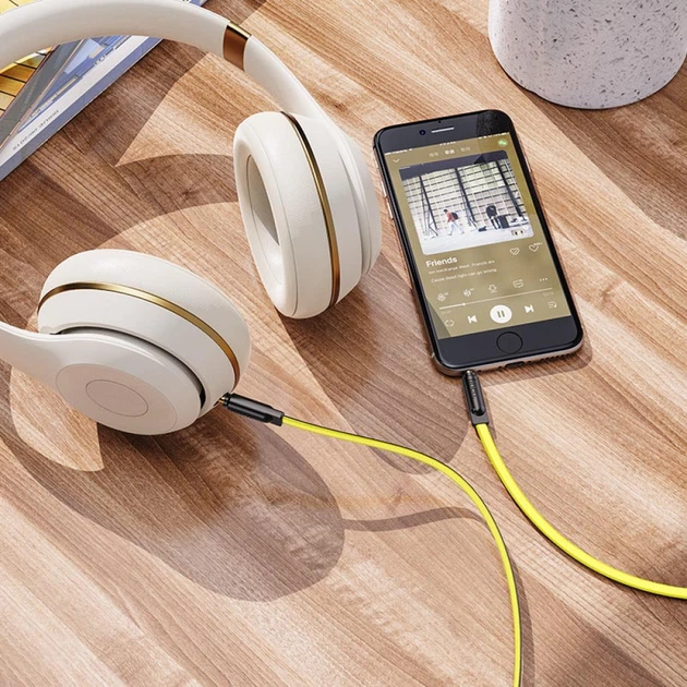 Кабель AUX 3.5 мм 1 м Hoco UPA16 Yellow - изображение 6