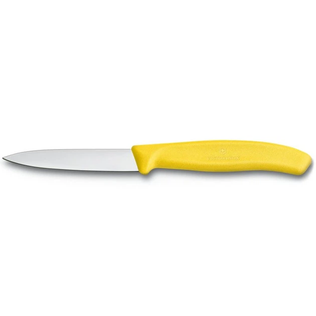 Нож для очистки овощей Victorinox SwissClassic Vx67606.L118, 190 мм, яркий желтый - Фото 5 Нож для очистки овощей Victorinox SwissClassic Vx67606.L118, 190 мм, яркий желтый - изображение 5