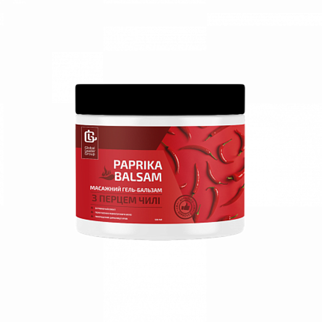 Масажний гель-бальзам dr.Clinic з перцем чилі "Paprika Balsam", 500 мл - зображення 1