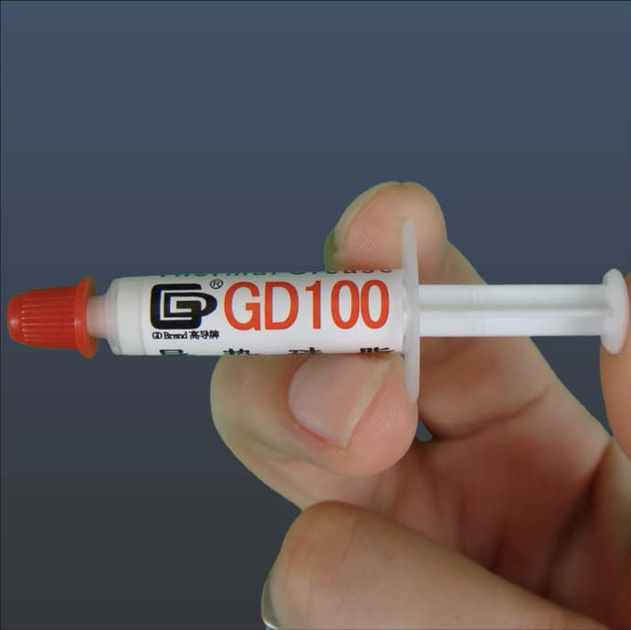 GD100 термопаста термо-паста у шприці 1 грам; 1,094 W/mk; -50...200C - зображення 3