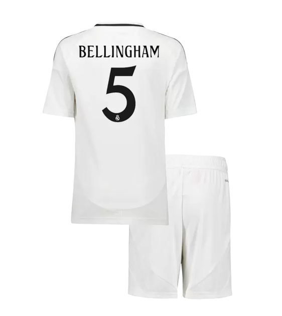 Дитяча футбольна форма Adidas Bellingham №5 Real Madrid 2024-2025, розмір 28 (зріст 150–160 см), біла - изображение 3