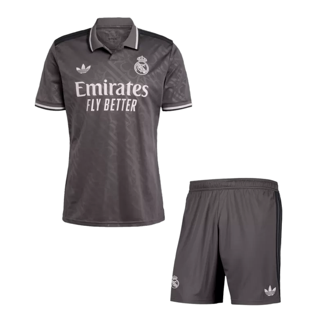 Дитяча футбольна форма Adidas Bellingham №5 Real Madrid 2024-2025, розмір 28 (зріст 150-160 см), сіра - зображення 2