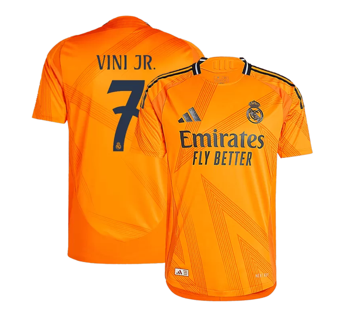 Дитяча футбольна форма Adidas Vini Jr. №7 Real Madrid 2024-2025, розмір 28 (зріст 150–160 см), помаранчева - изображение 3