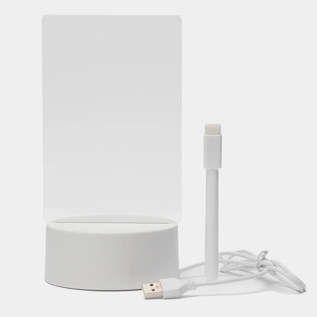 Нічник планер для нотаток з маркером від USB, (15х10 см), LAMP 3D / Акрилова 3D дошка / Настільний світильник (L) - Фото 6 Нічник планер для нотаток з маркером від USB, (15х10 см), LAMP 3D / Акрилова 3D дошка / Настільний світильник (L) - зображення 6