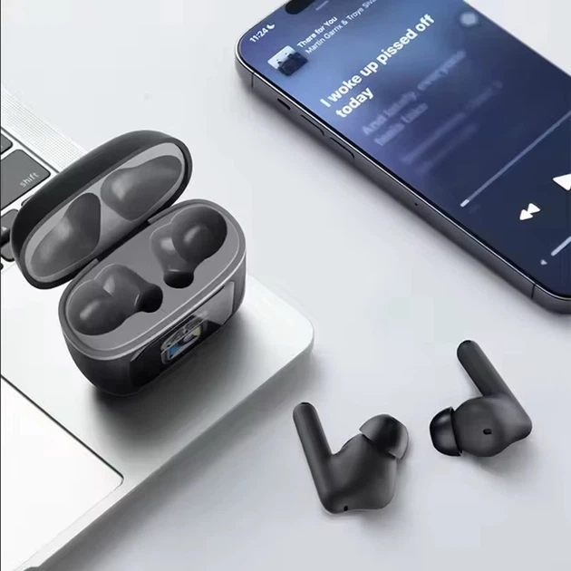 Беспроводные наушники с шумоподавлением и кейсом с сенсорным экраном Bluetooth 5.3, (O1-03535.black) - изображение 7
