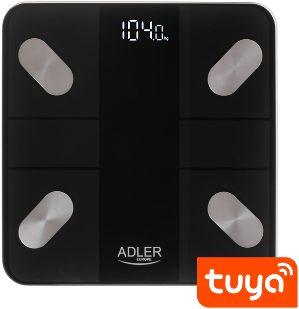 Inteligentna waga łazienkowa Adler AD 8186 Black (5905575903440) - obraz 2