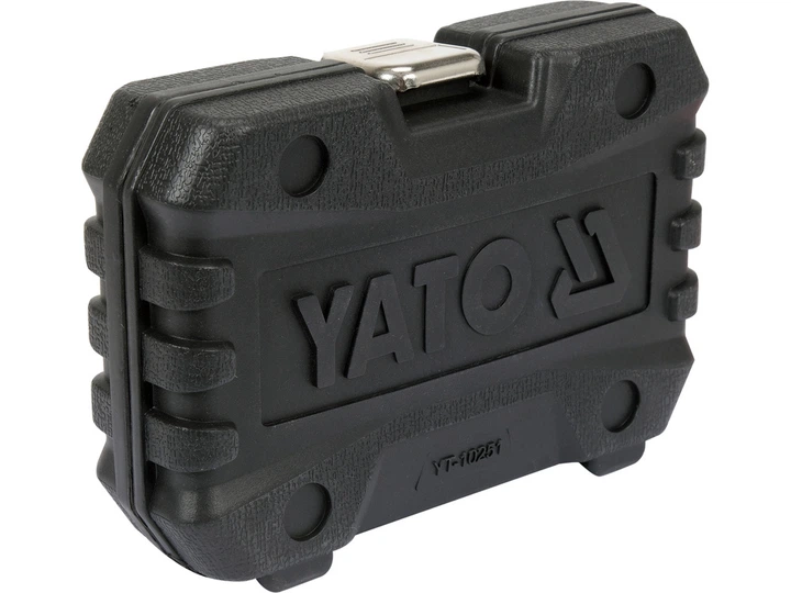 Набір головок торцевих 6-гранних ударних з квадратом 1/2", M10-M24 мм. 13 шт YATO (YT-10251) - зображення 3