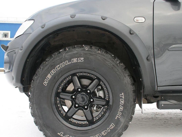 Накладки на арки Фендера Mitsubishi L200 2006-2015 склопластик черный. - изображение 5