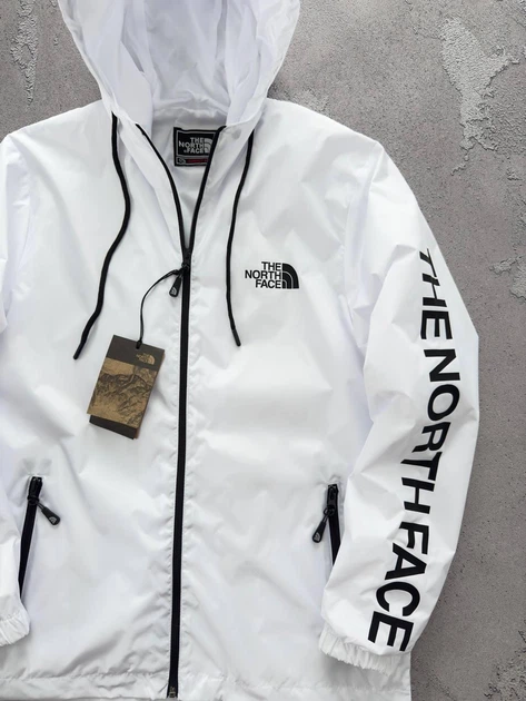 Вітрівка THE NORTH FACE чоловіча весняна осіння демісезонна куртка біла XL - изображение 14