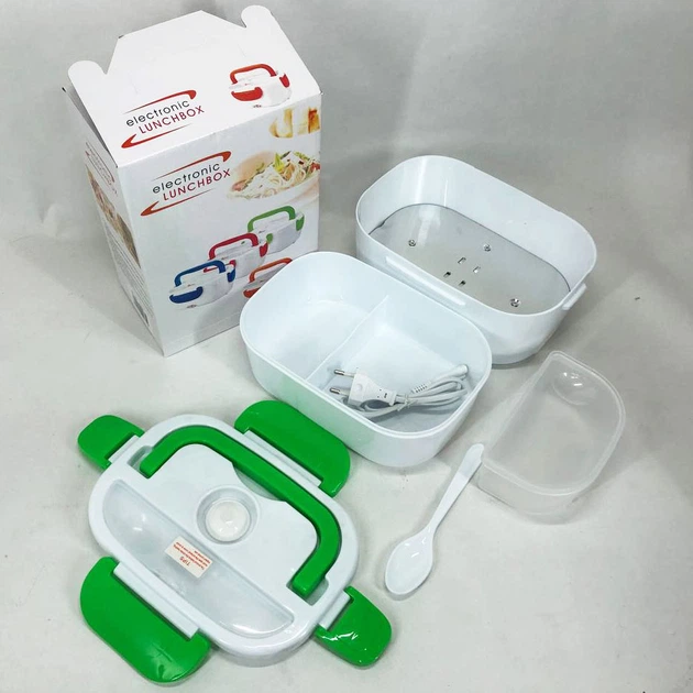 Ланч бокс електричний з підігрівом Lunch Heater 220 V Pro, Термос для їжі для дітей. Колір: зелений - Фото 7 Ланч бокс електричний з підігрівом Lunch Heater 220 V Pro, Термос для їжі для дітей. Колір: зелений - зображення 7