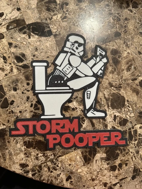 Гумористична табличка на двері "Storm Pooper". Декор для будинку. - зображення 2