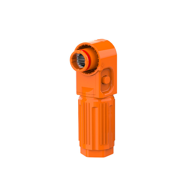 Силовой разъем для АКБ SRDB-200 (папа), угловой, 200А, 1500V, IP67, Orange - изображение 1