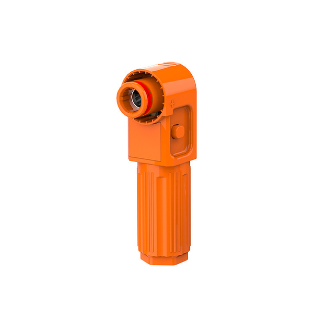 Силовой разъем для АКБ SRDB-120 (папа), угловой, 120А, 1500V, IP67, Orange - изображение 1