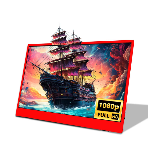 Портативний монітор ZSUS PM15AR red 15.6" 1920x1080 60 Гц - (компактний) - изображение 1