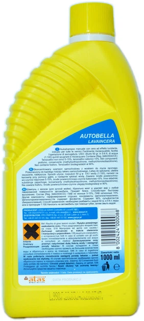 Шампунь (с воском) Atas Plak Autobella 1 л - изображение 2
