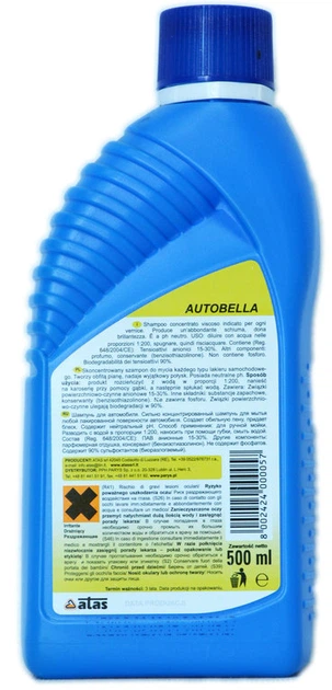 Шампунь Atas Plak Autobella 0.5 л - изображение 2