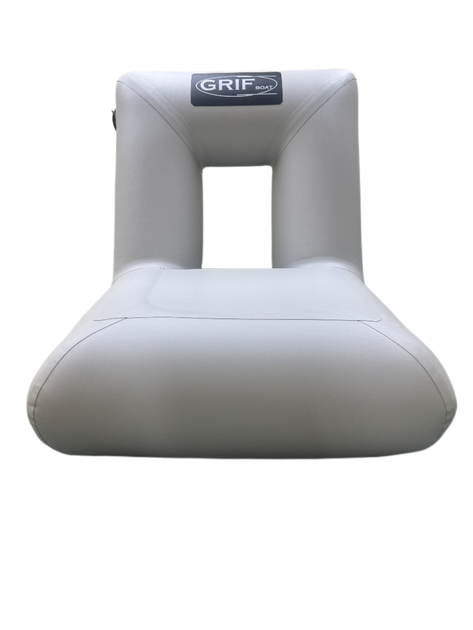 Надувное кресло из пвх для лодки (для рыбалки, отдыха) Grif boat серое - изображение 3