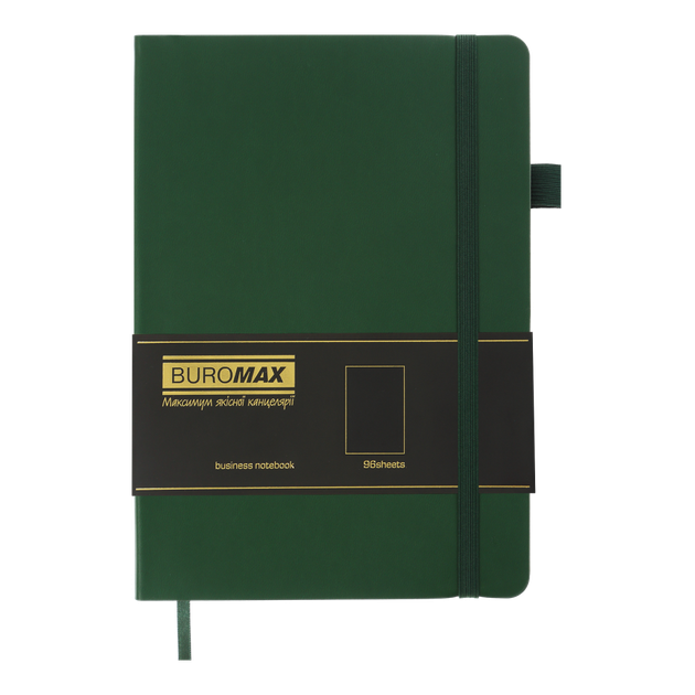 Деловая записная книжка А5 BuroMax Brief 96 листов чистый блок искусственная кожа зеленый (BM.295004-04) - Фото 2 Деловая записная книжка А5 BuroMax Brief 96 листов чистый блок искусственная кожа зеленый (BM.295004-04) - изображение 2