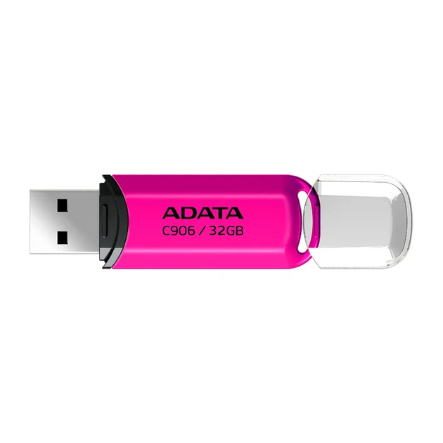 USB флеш накопитель ADATA 32GB C906 Pink USB 2.0 (AC906-32G-RPP) - Фото 2 USB флеш накопитель ADATA 32GB C906 Pink USB 2.0 (AC906-32G-RPP) - изображение 2