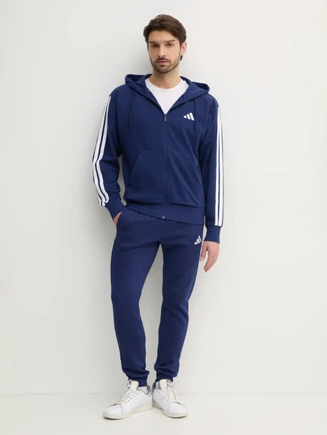 Толстовка на молнии мужская Adidas M 3S Ft Fz Hd JE6341 S Синяя (4067906048990) - Фото 3 Толстовка на молнии мужская Adidas M 3S Ft Fz Hd JE6341 S Синяя (4067906048990) - изображение 3