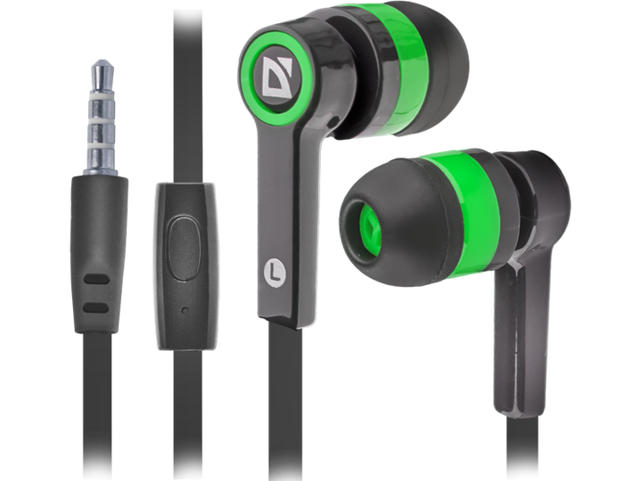 Навушники Defender Pulse 420 Black/Green - Фото 1 Навушники Defender Pulse 420 Black/Green - изображение 1