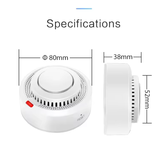 Датчик дыма WiFi Tuya Smart Life датчик пожарной сигнализации с сиреной 85 дБ детектор дыма - изображение 2