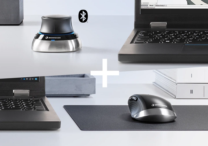 Комплект 3Dconnexion SpaceMouse Kit 2 Wireless/Bluetooth/USB Black (3DX-700136) - зображення 5