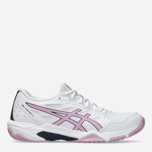 Женские кроссовки для волейбола ASICS Gel-Rocket 11 1072A093-105 39.5 (8US) 25 см Белый/Розовый (4570158177078) 