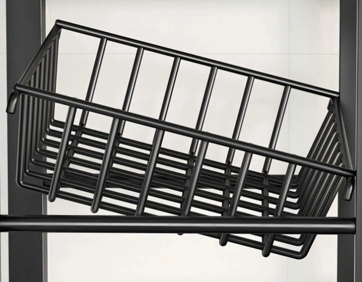 Стеллаж металлический Stenson с корзинами на колесиках 135x32x120см (M50282-L) - изображение 10