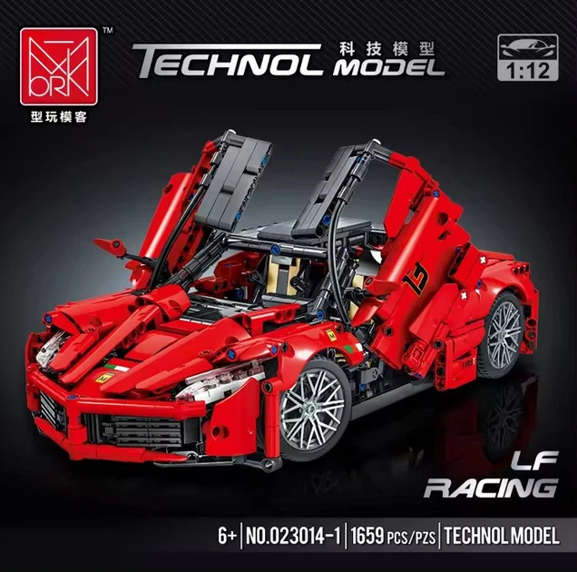 Конструктор спортивный автомобиль Ferrari на 1659 деталей,красный 4967054 - изображение 3