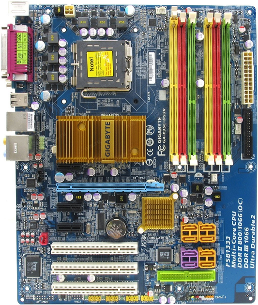 Материнская плата Socket 775 GIGABYTE GA-P35C-DS3R на DDR3/DDR2 COMBO ( s775, INTEL P35, PCI-Ex16 ) Б/У - изображение 1