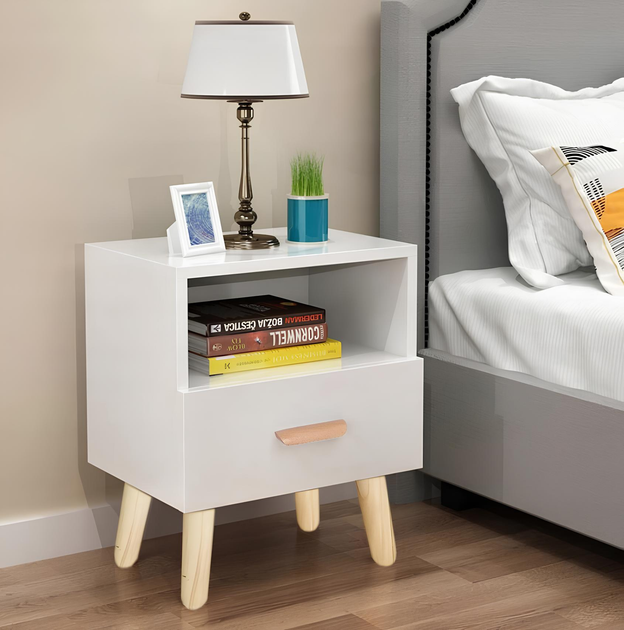 Приліжкова тумба ModernHome by Multistore (WYJ-258 WHITE) - зображення 7
