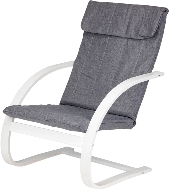 Fotel bujany ModernHome by Multistore do salonu (TXWQM-31 WHITE/CHARO) - obraz 5