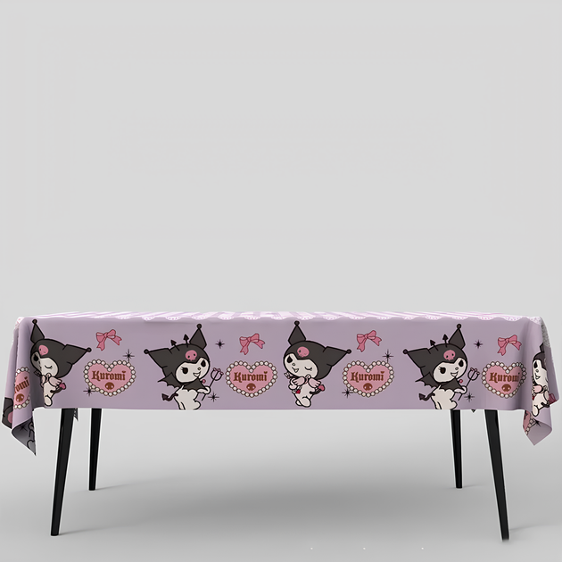 Скатерть Детская Полиэтиленовая На Стол Куроми Kuromi 137х183см - изображение 2