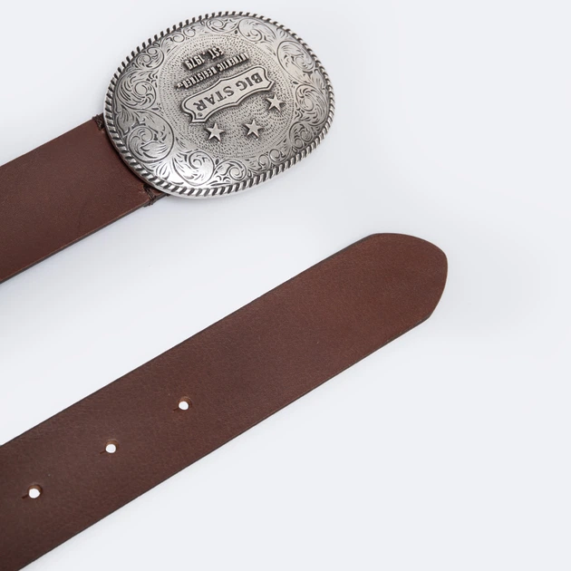 Pasek skórzany Big Star Almos 804 L (95 cm) Brązowy - obraz 5