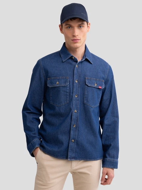 Сорочка джинсова чоловіча Big Star Cody 584 XL Темно-синя (5900714831097) - зображення 4