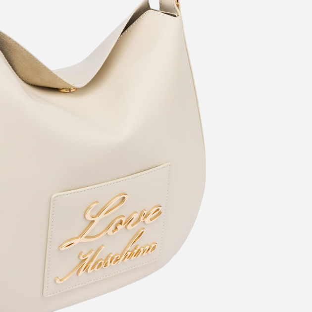 Сумка хобо жіноча середня Love Moschino Borsa JC4120PP1ILM0110 Молочна (800070318010) - зображення 4